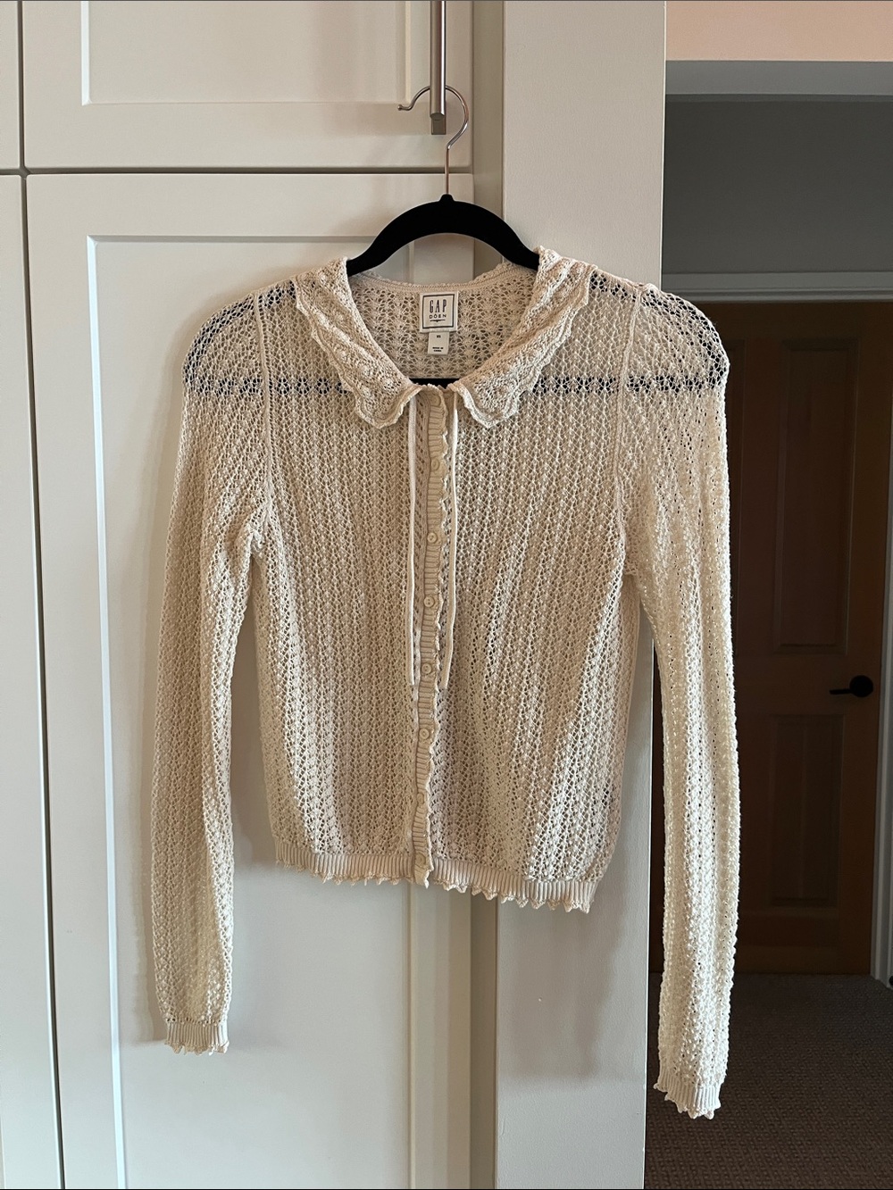 Gap x Doen Linen Blend Pointelle Cardigan 2025 collection